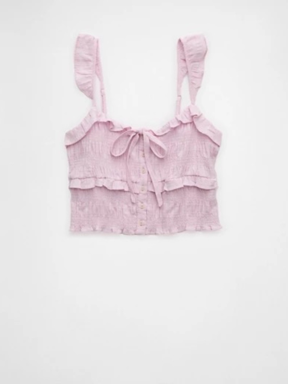 AE Smocked Ruffle Tank Top